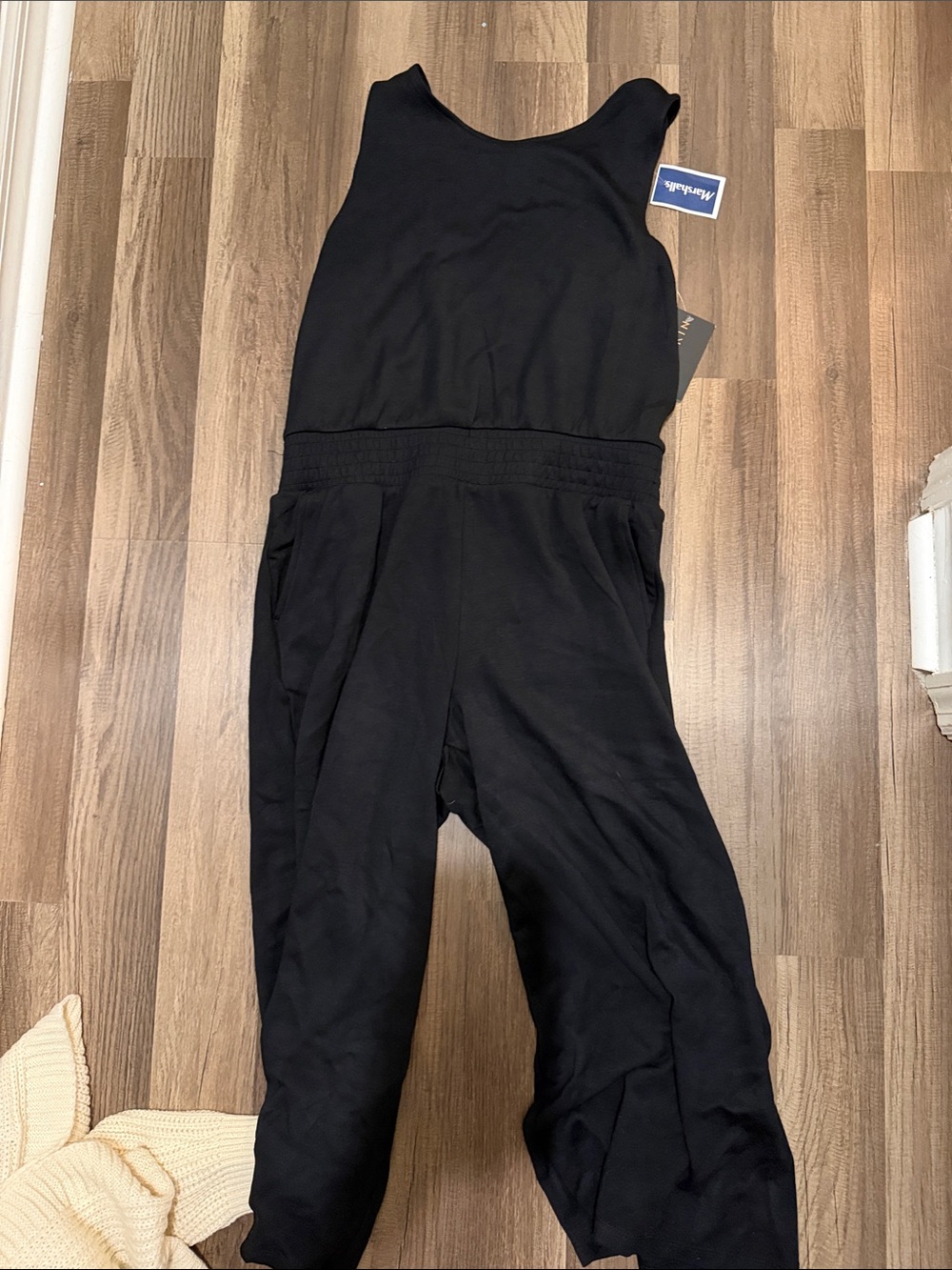T.J.Maxx Black Sleeveless Kids Jumpsuit with Pockets